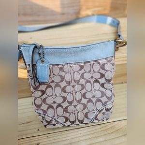 Authentic Coach signature cross-body bag